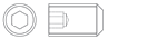 Flat point socket set screw