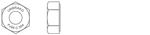 Stainless steel 304 and 316 hex nut